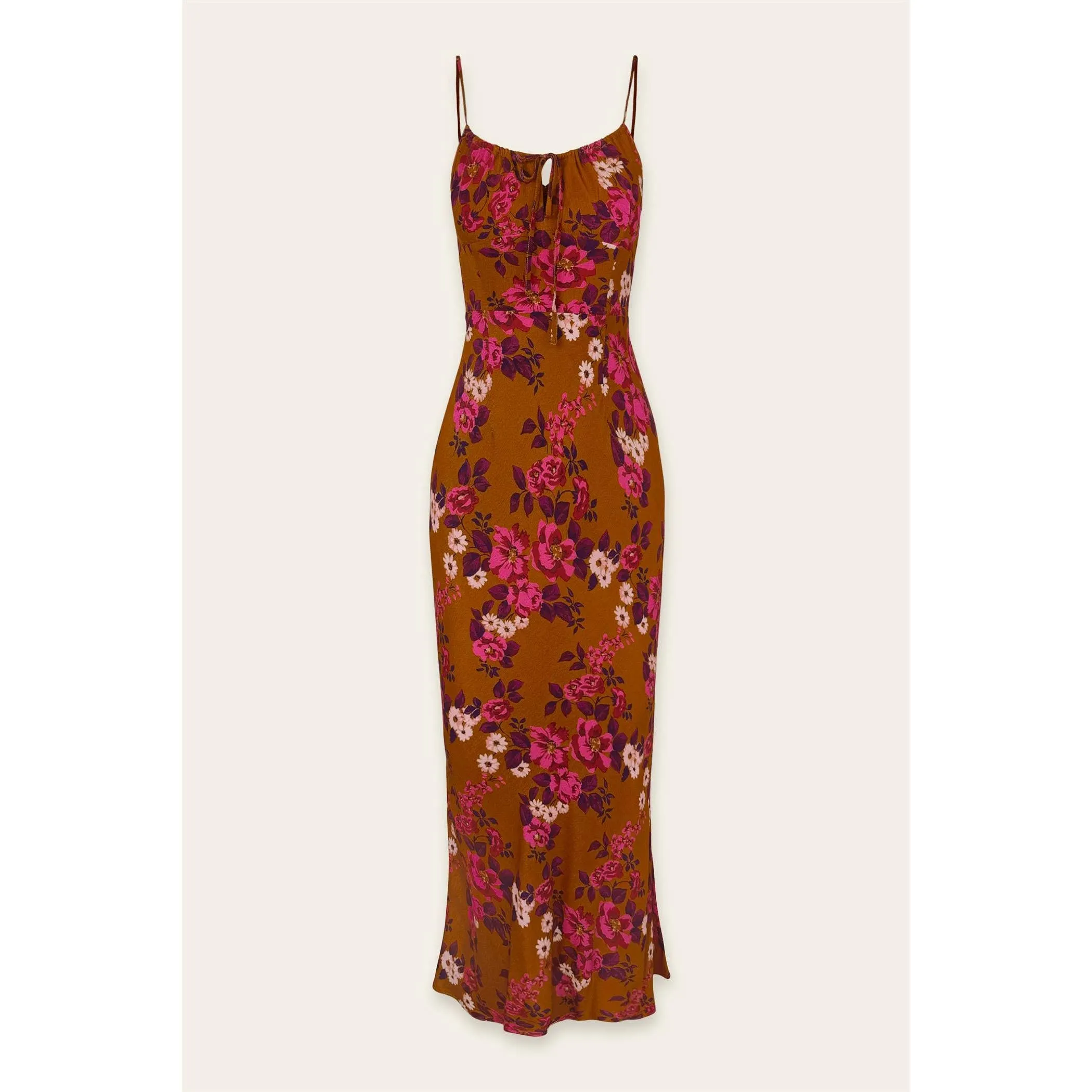 Drawstring Neck Maxi Dress