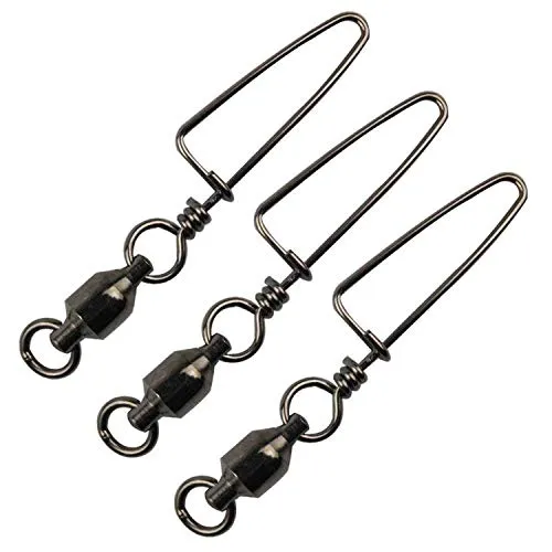 Easy Catch 30 Pack 9# High-Strength Fishing Ball Bearing Swivel with Coastlock Snap, Strong Welded Ring