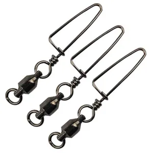 Easy Catch 30 Pack 9# High-Strength Fishing Ball Bearing Swivel with Coastlock Snap, Strong Welded Ring
