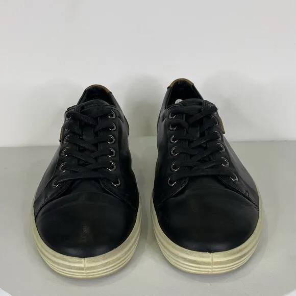 ECCO Soft 7 Women’s Size 7 Black Nubuck Leather Lace Up Sneaker EU Sz 38