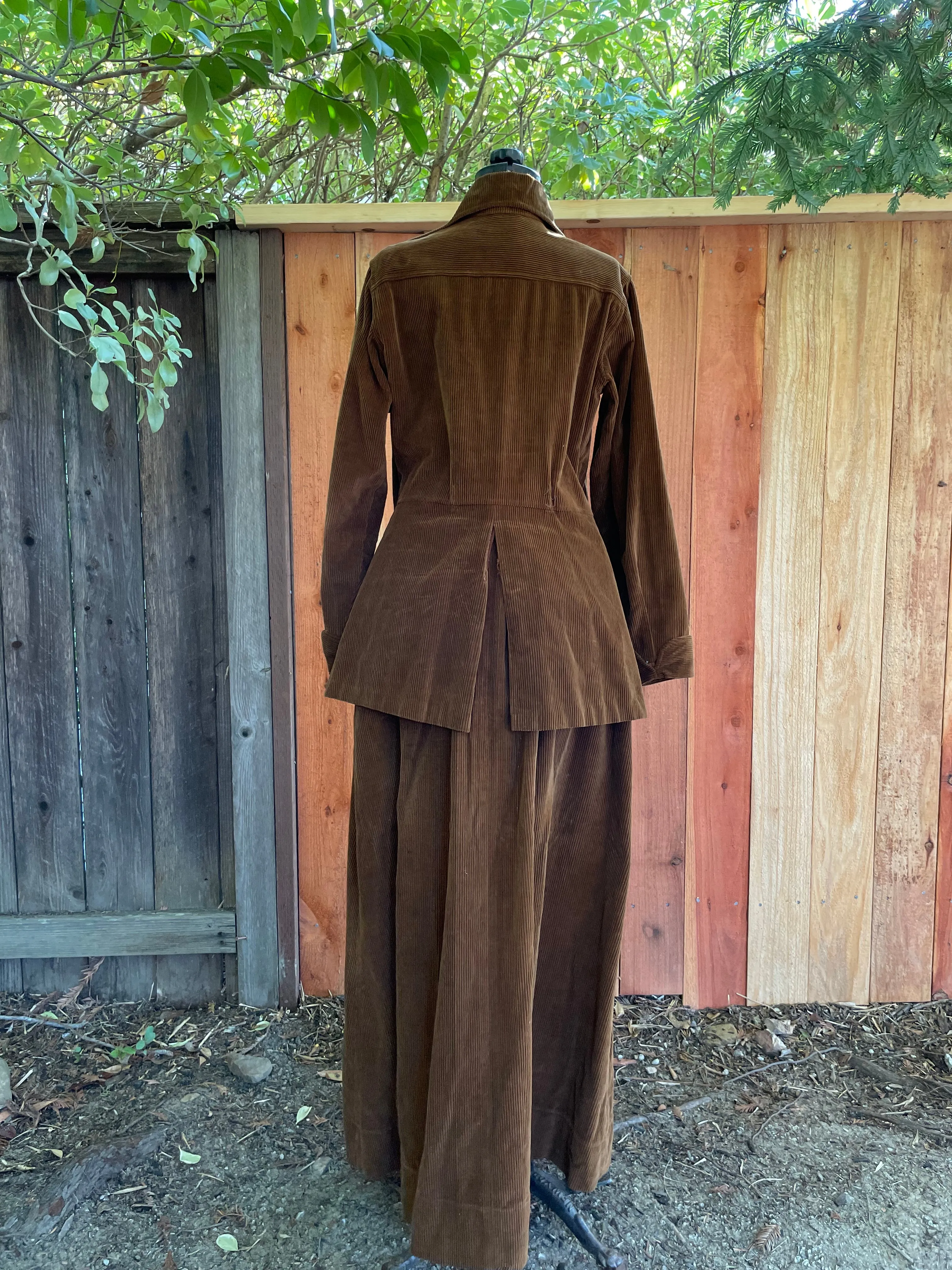 Edwardian Corduroy Walking Suit