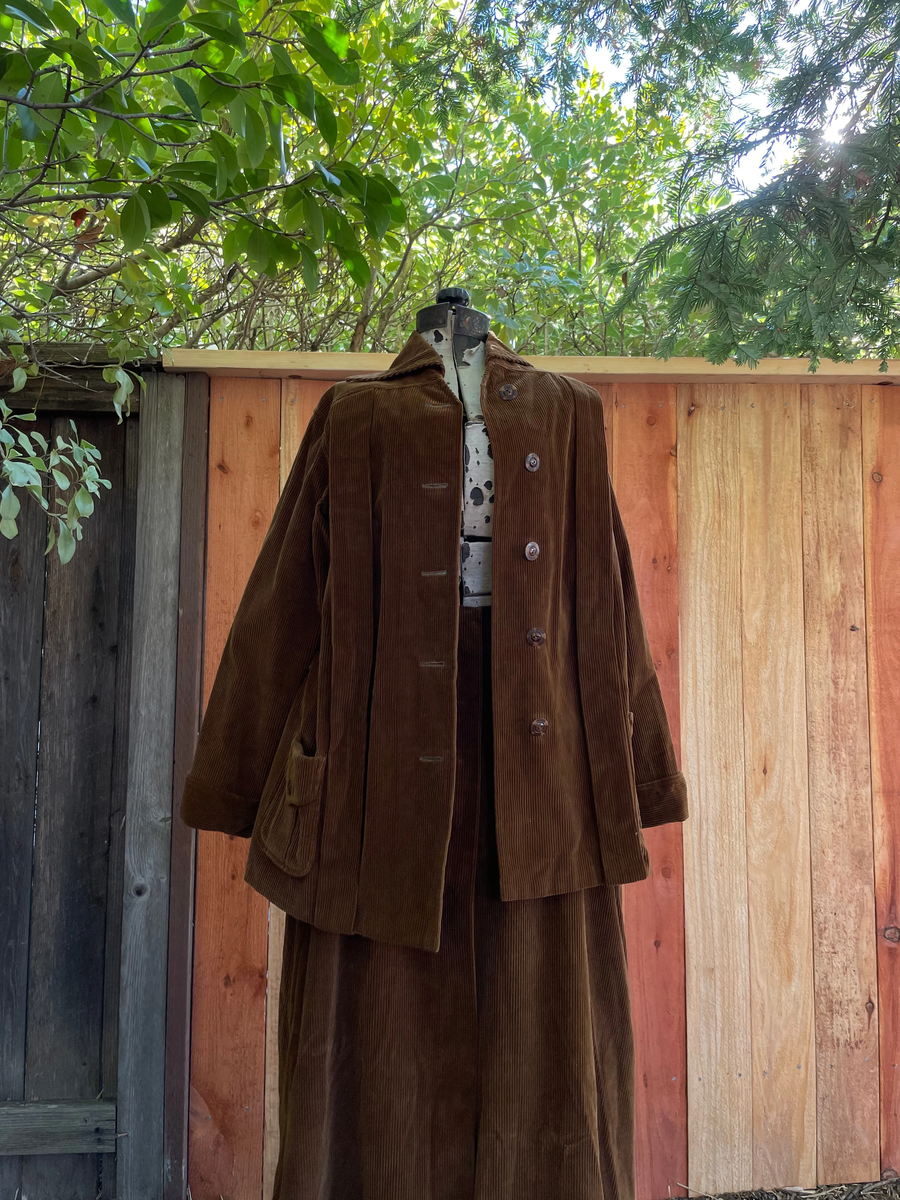 Edwardian Corduroy Walking Suit