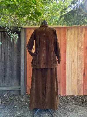 Edwardian Corduroy Walking Suit