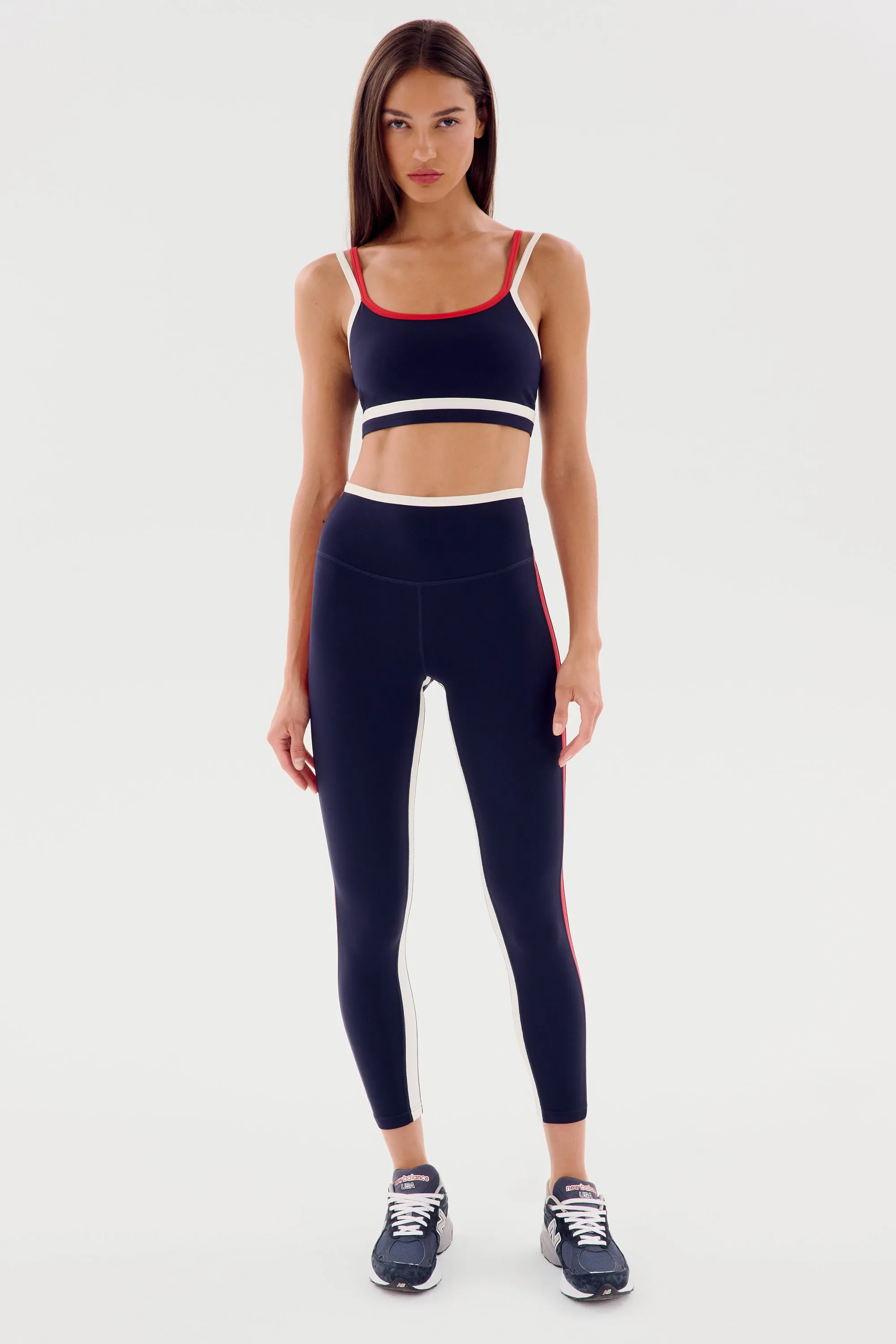 Eva Rigor Double Strap Bra - Indigo/White
