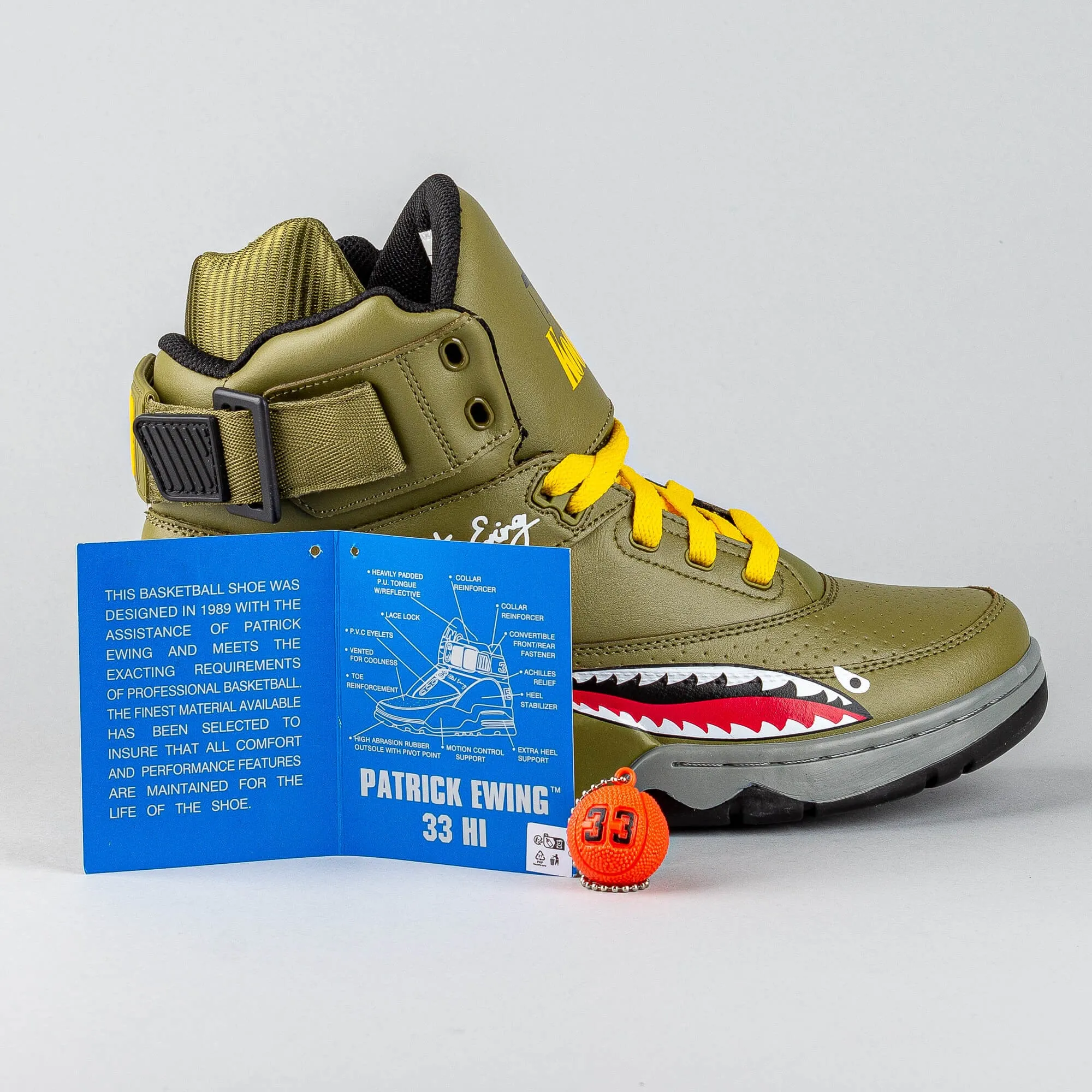 EWING 33 HI X “KOOL G.I. RAP”olive/red