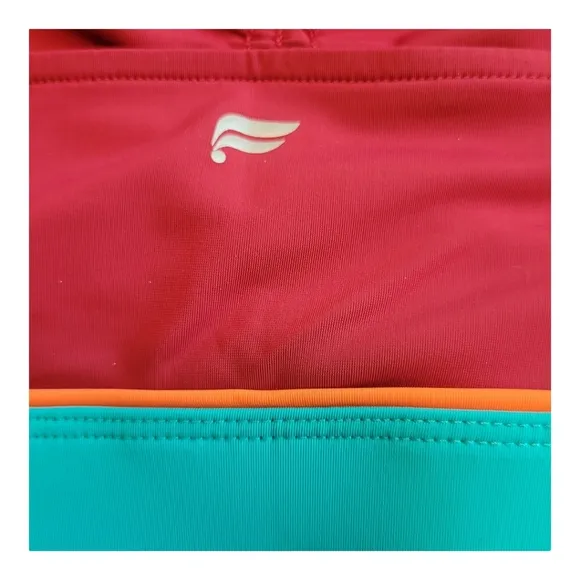 Fabletics Fiona Low Impact Sports Bra Color Block Swim Top Size XXL Top Only