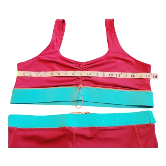 Fabletics Fiona Low Impact Sports Bra Color Block Swim Top Size XXL Top Only