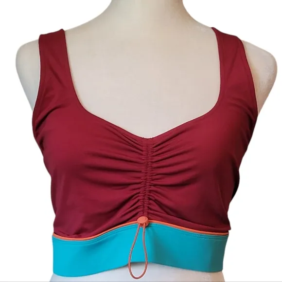 Fabletics Fiona Low Impact Sports Bra Color Block Swim Top Size XXL Top Only