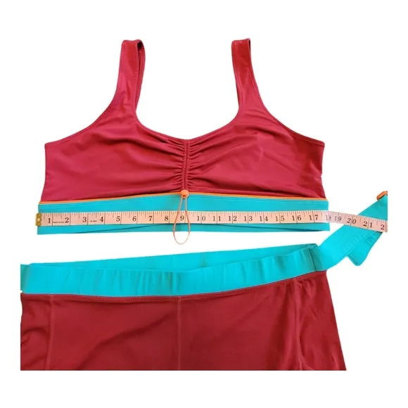 Fabletics Fiona Low Impact Sports Bra Color Block Swim Top Size XXL Top Only