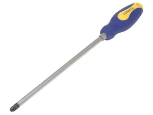 Faithfull Soft Grip Screwdriver Pozidriv Tip Pz4 X 250Mm Long Reach
