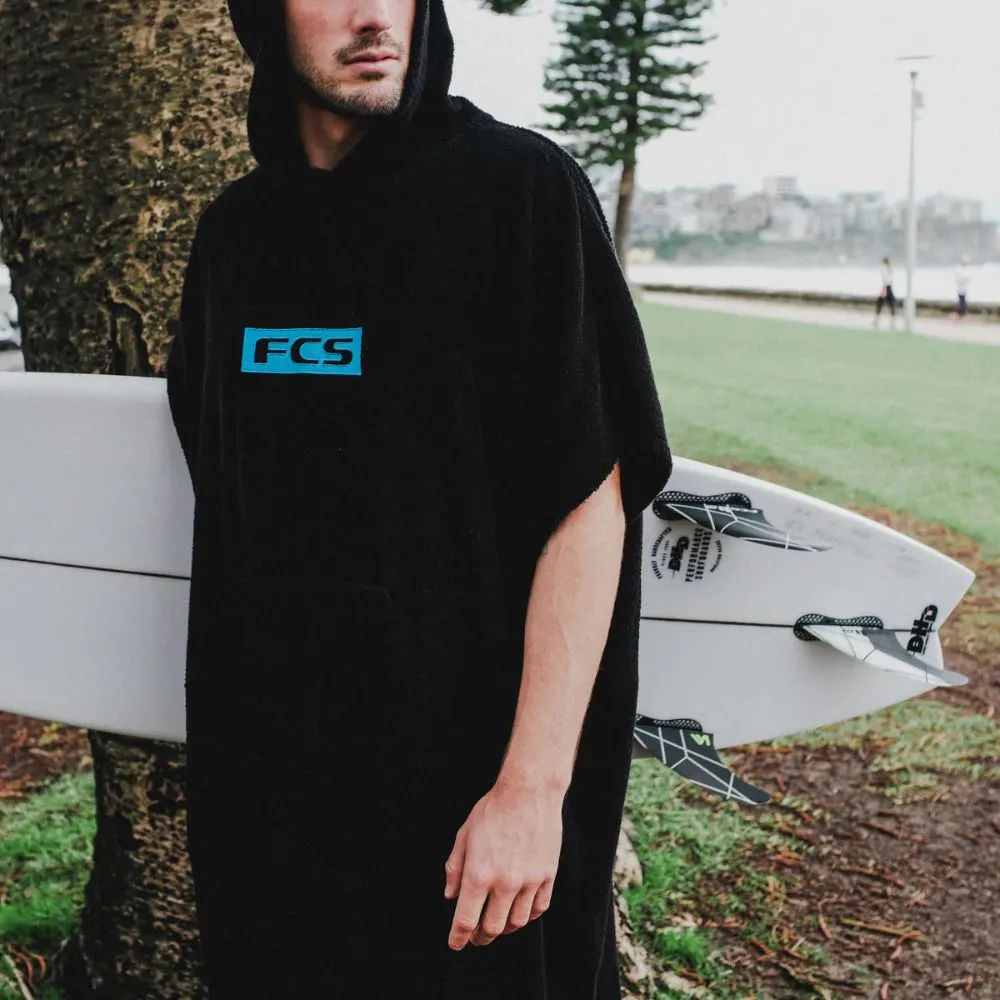 FCS JUNIOR TOWEL PONCHO BLACK