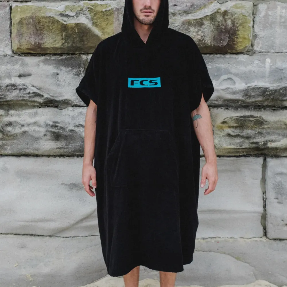 FCS JUNIOR TOWEL PONCHO BLACK