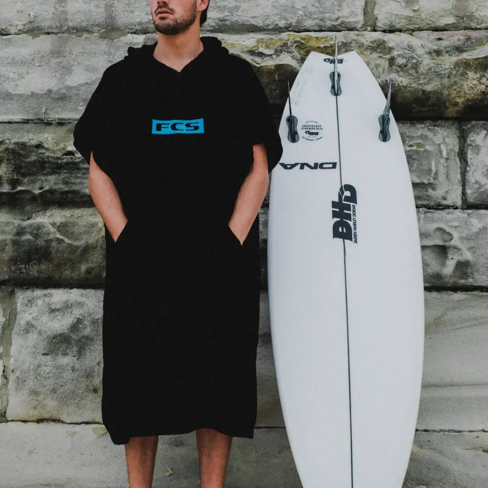 FCS JUNIOR TOWEL PONCHO BLACK