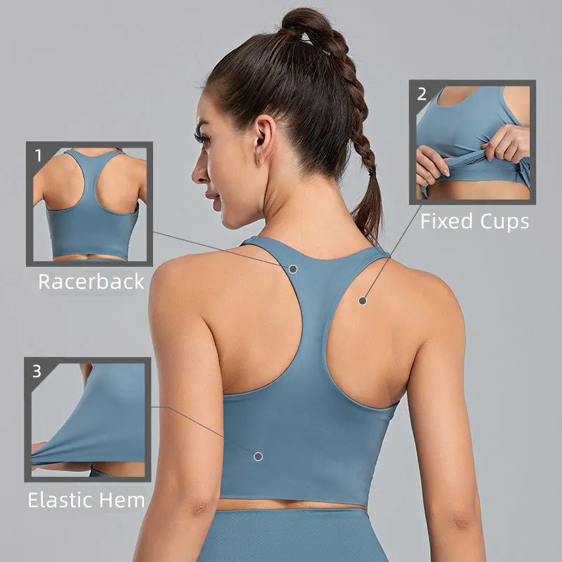 Filhot™ Seamless Racerback Sports Bra Up To 5XL