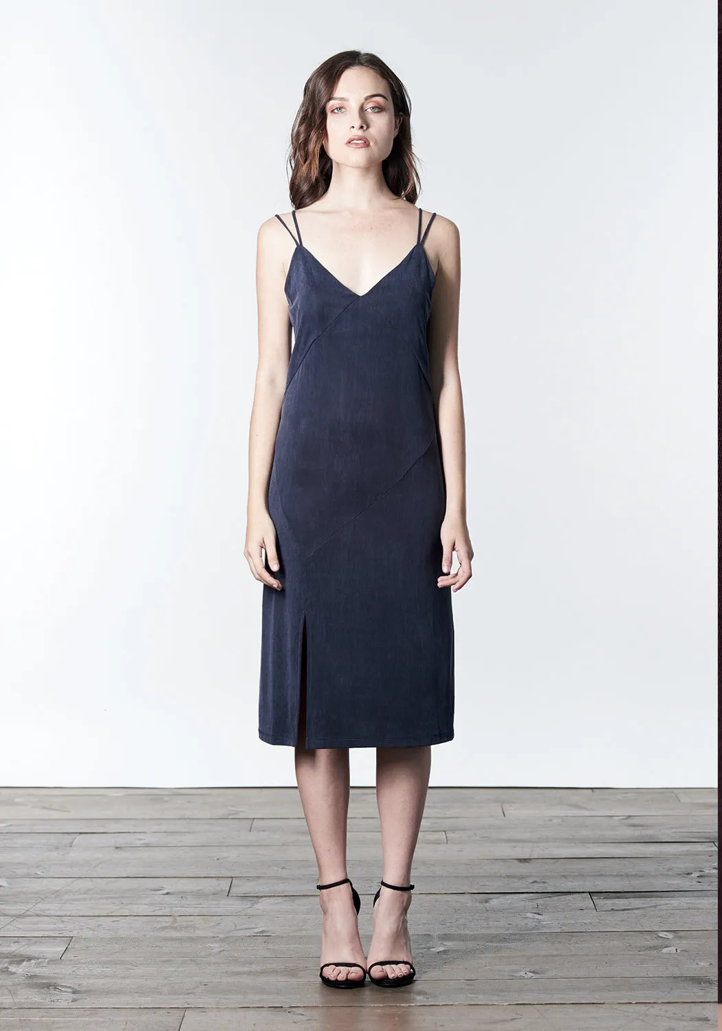GABBY Soft Black Slip Dress