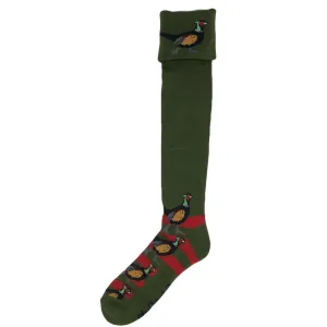 Green & Red Pheasant Shooting/Walking Socks by ShuttleSocks