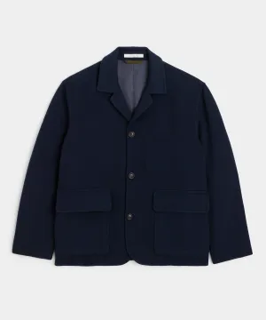 Italian Cashmere Walking Jacket in Navy