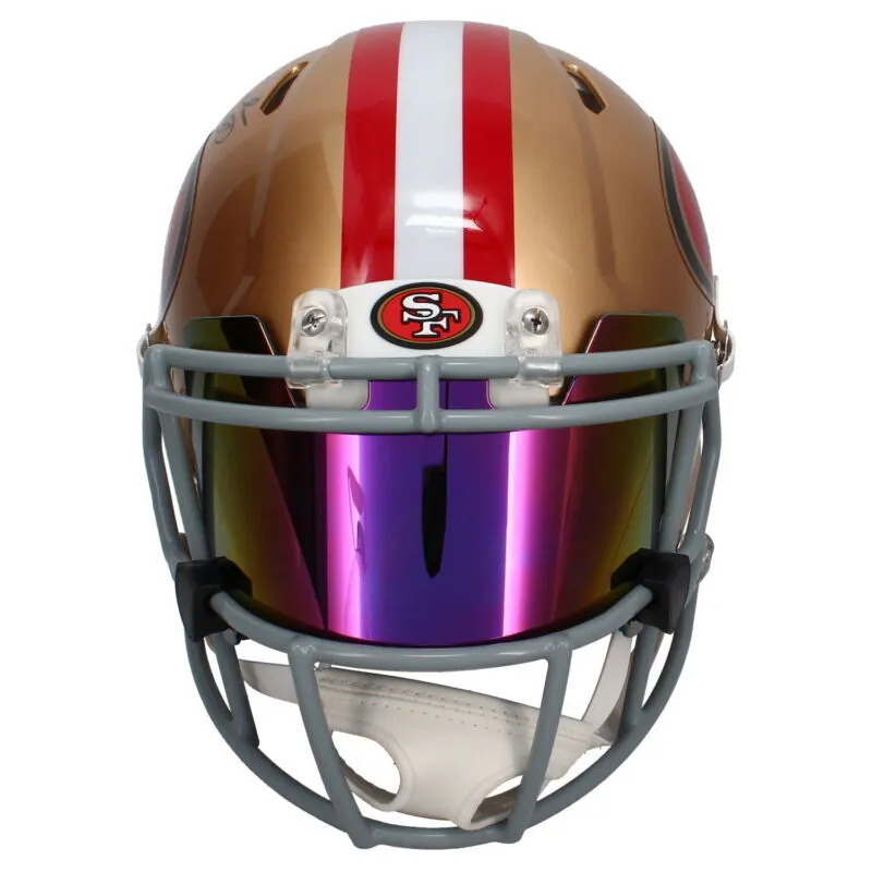 Jerry Rice Autographed 49ers Authentic Speed Helmet w/ Visor & Bumpers Fanatics
