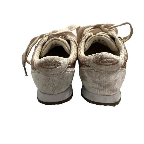 Joyfolie T10 Ari Gold Glitter &amp; Velvet Sneakers