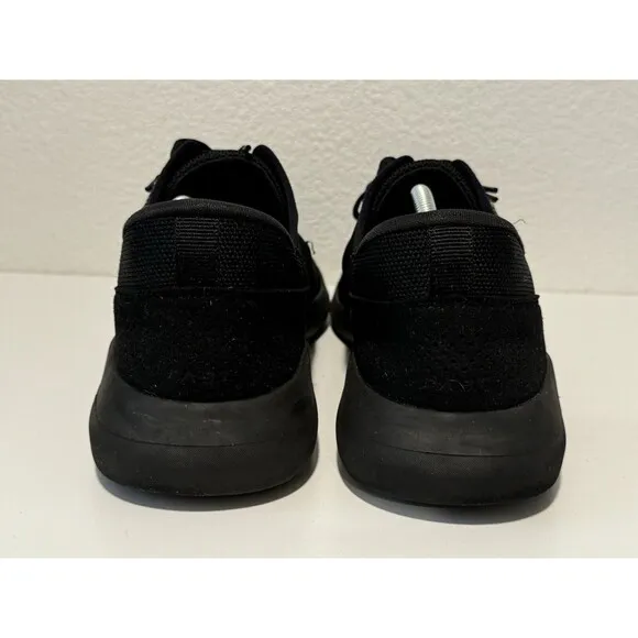 KIZIK Mens Madrid Eco Knit Running Shoes Sz 13 Triple Black Casual Slip On Laces