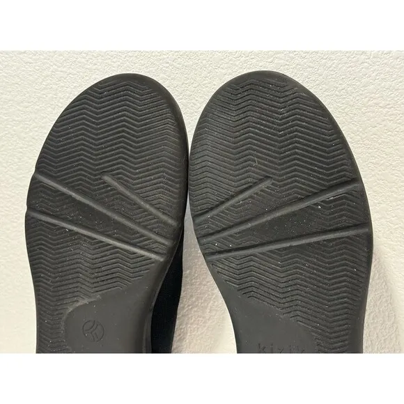 KIZIK Mens Madrid Eco Knit Running Shoes Sz 13 Triple Black Casual Slip On Laces