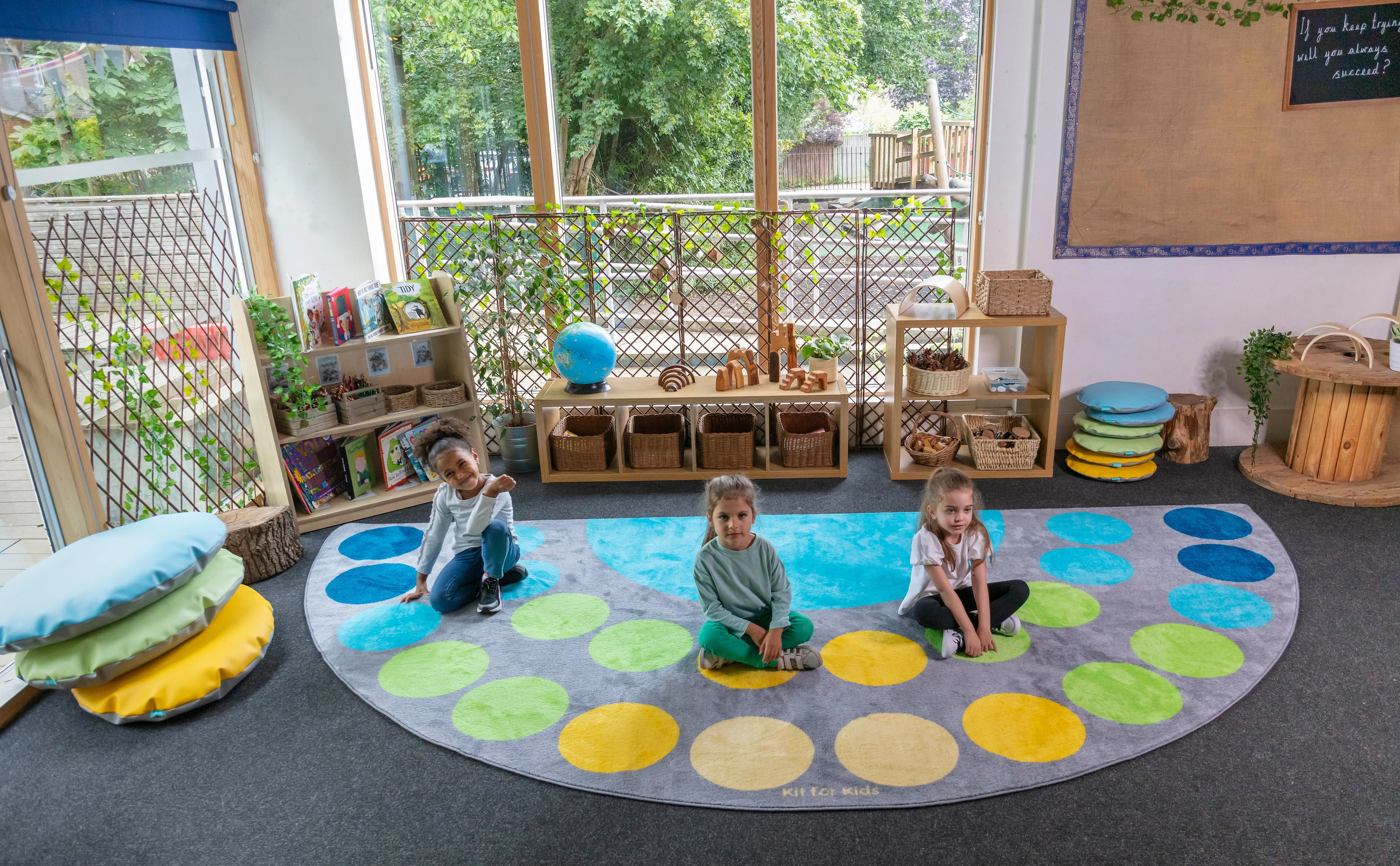 Lake Large Semi-Circle Placement Carpet  4x2m