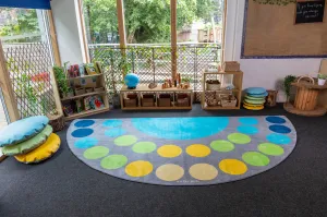Lake Large Semi-Circle Placement Carpet  4x2m