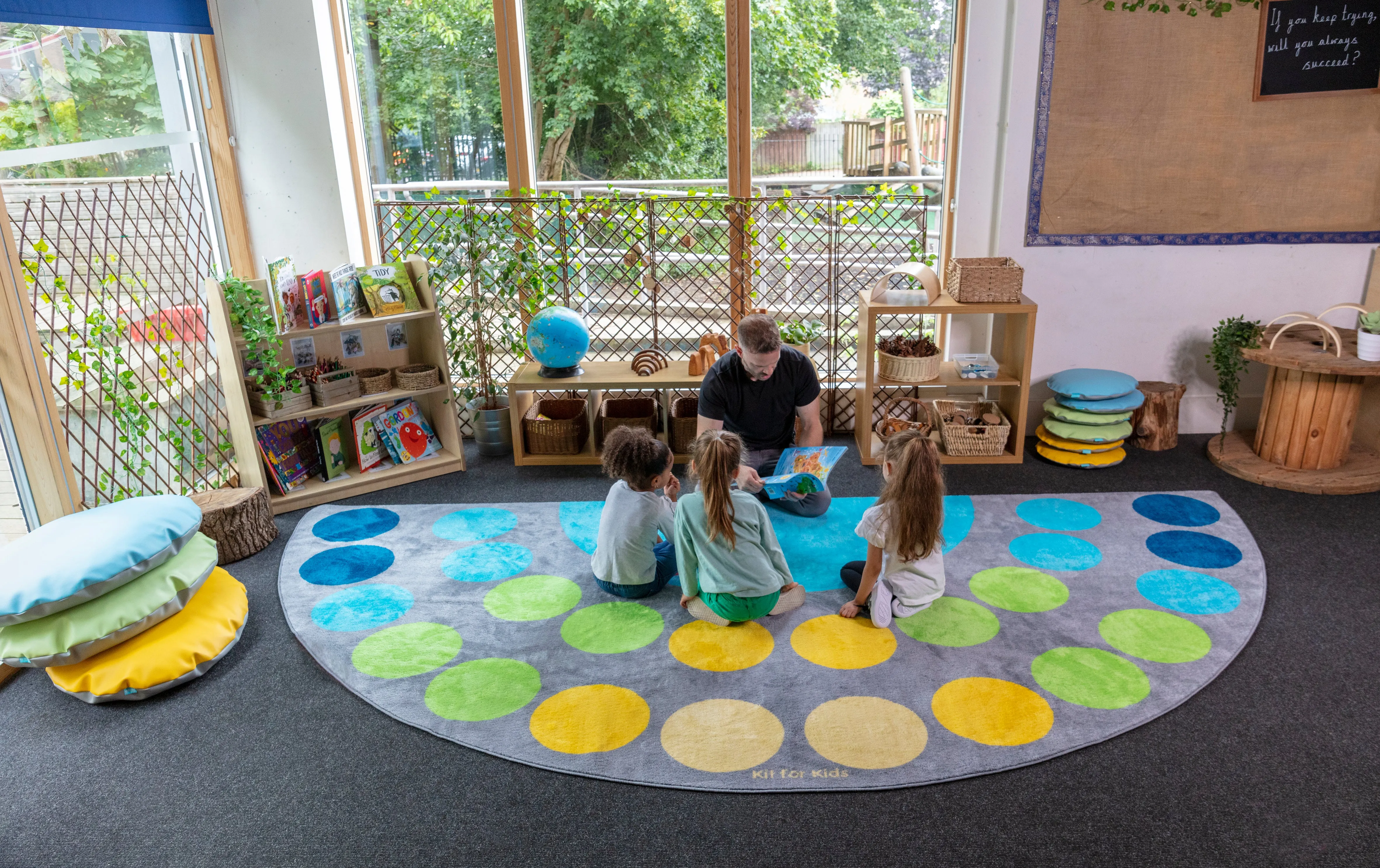 Lake Large Semi-Circle Placement Carpet  4x2m