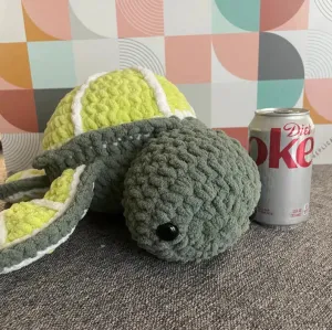 Lime Turtle Crochet Plush