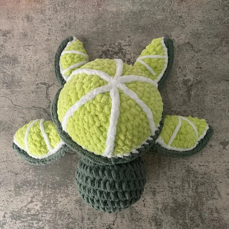 Lime Turtle Crochet Plush