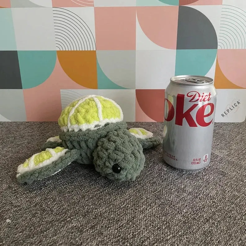Lime Turtle Crochet Plush
