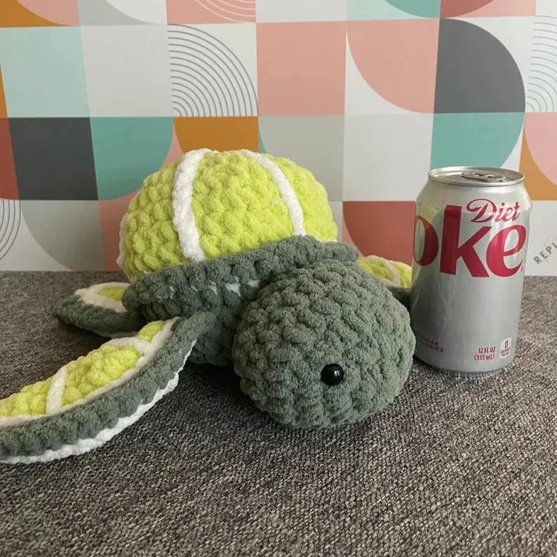 Lime Turtle Crochet Plush