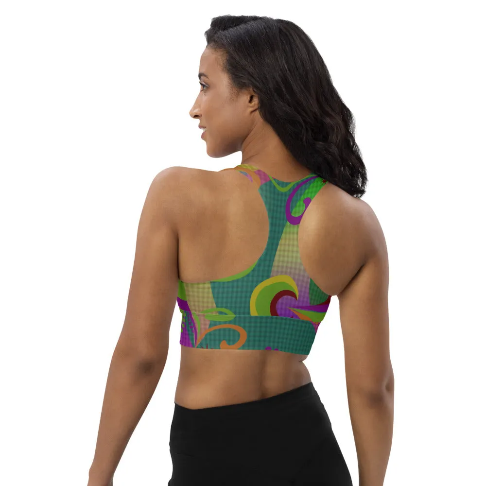 Longline sports bra Paisley