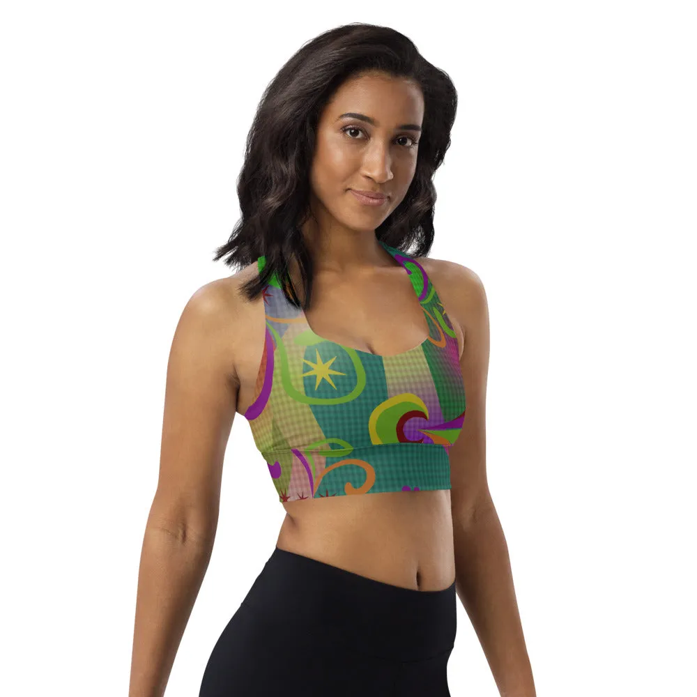 Longline sports bra Paisley