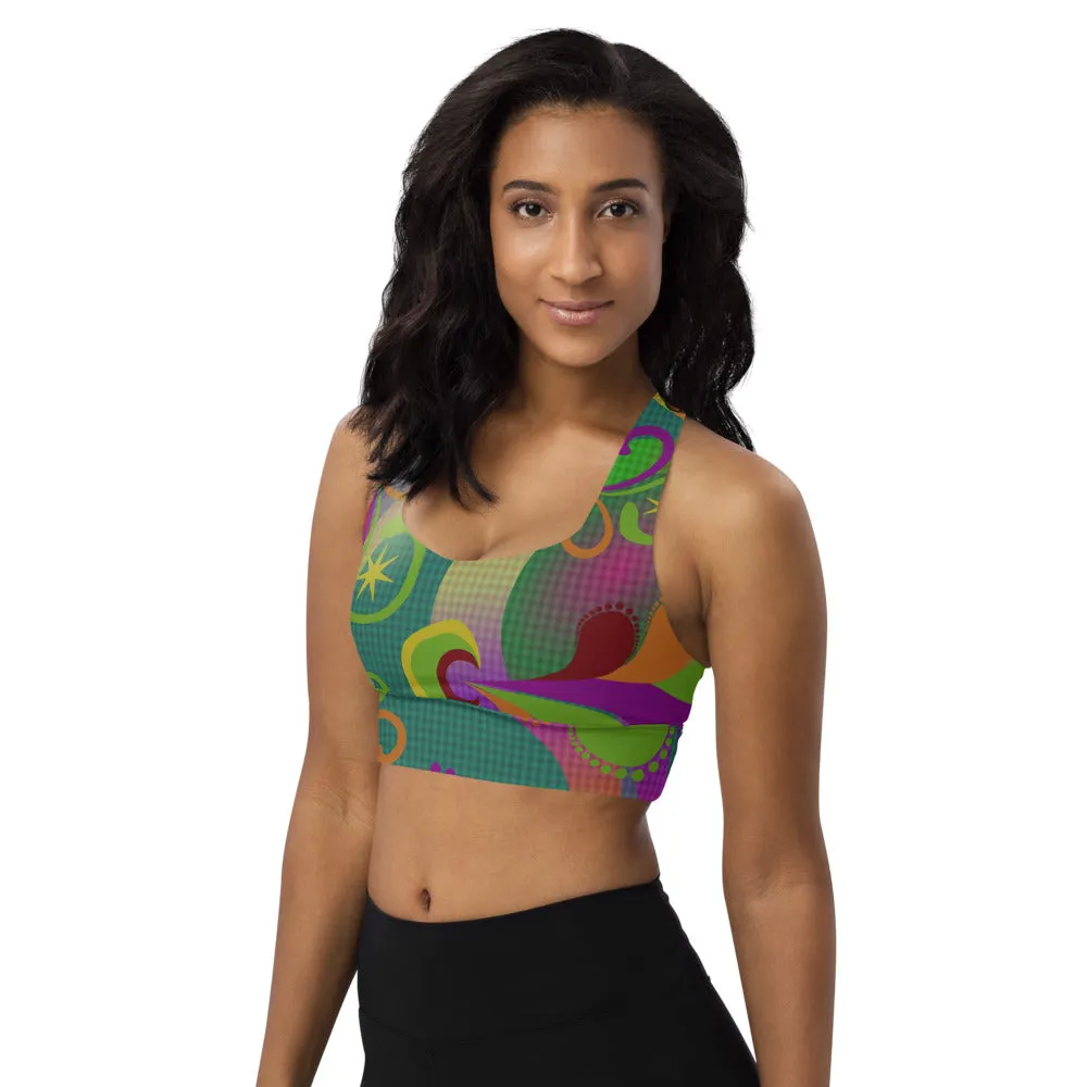 Longline sports bra Paisley