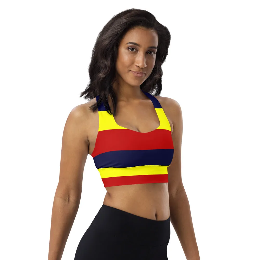 Longline sports bra Stripes Forever