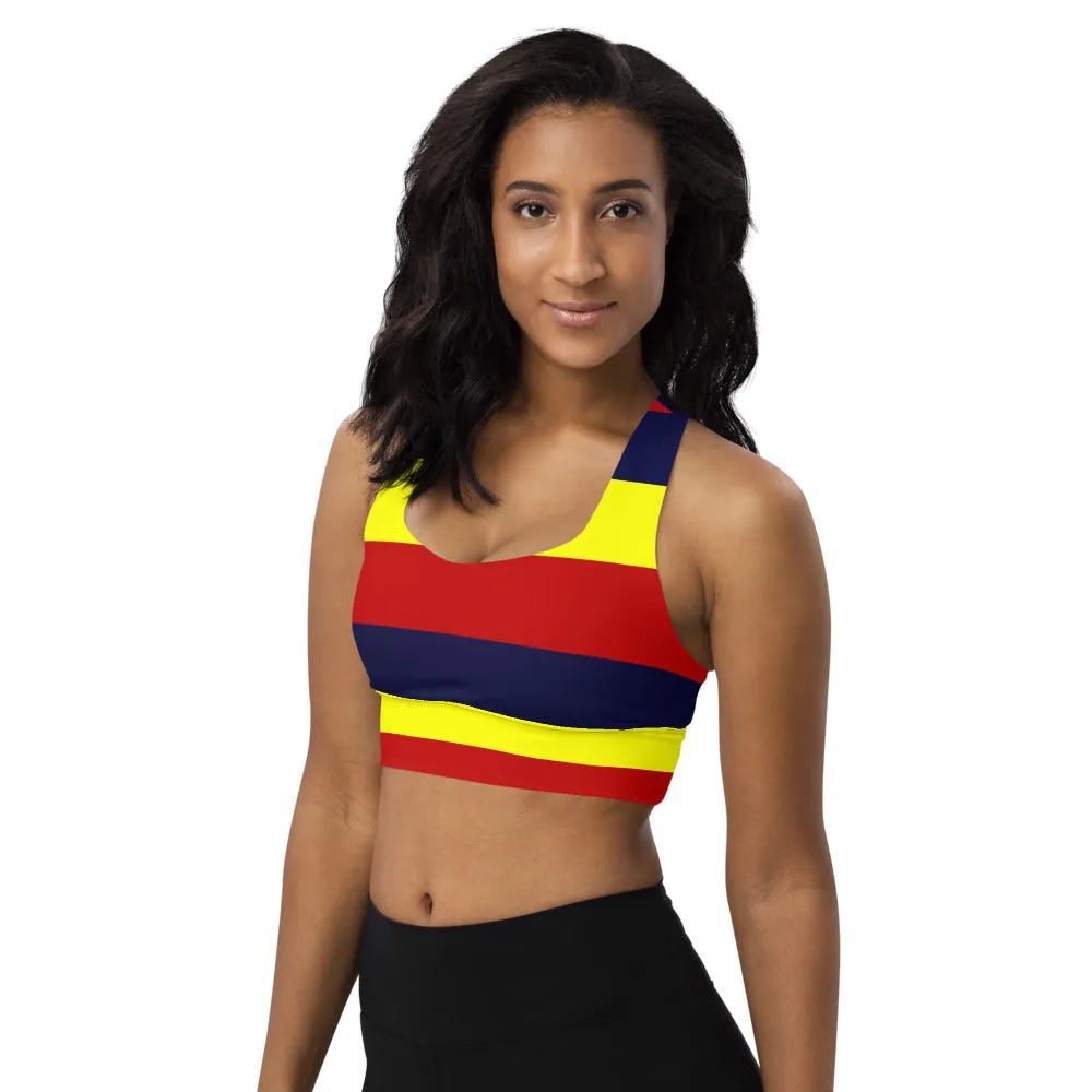 Longline sports bra Stripes Forever
