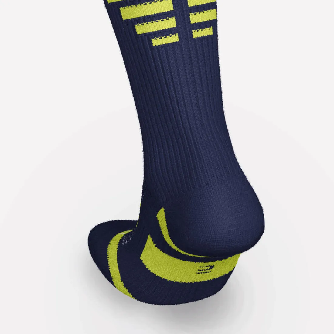 Lot X2 de chaussettes running Enfant confort - KIPRUN 500 UC marine vert-jaune