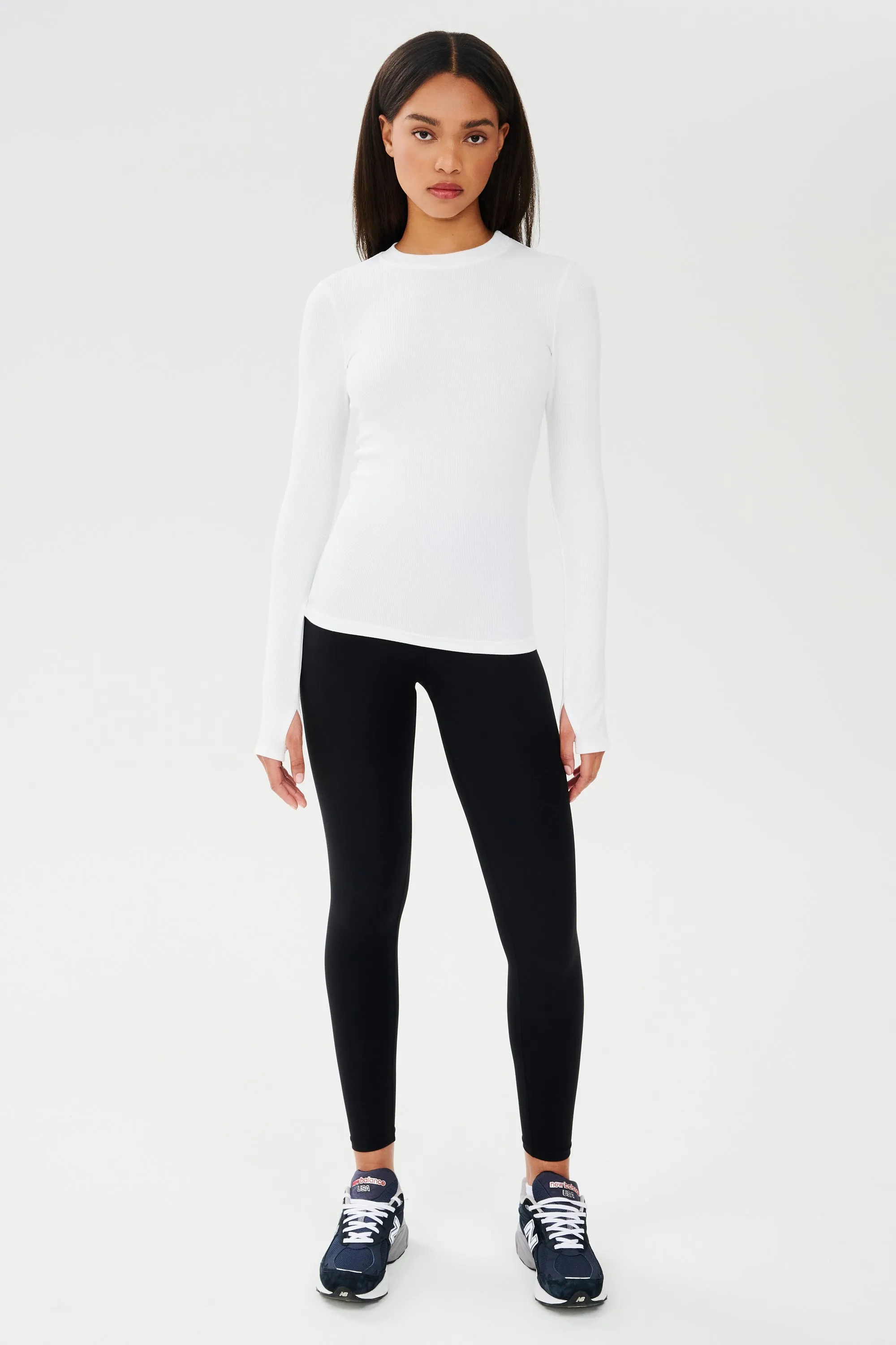 Louise Rib Long Sleeve - White