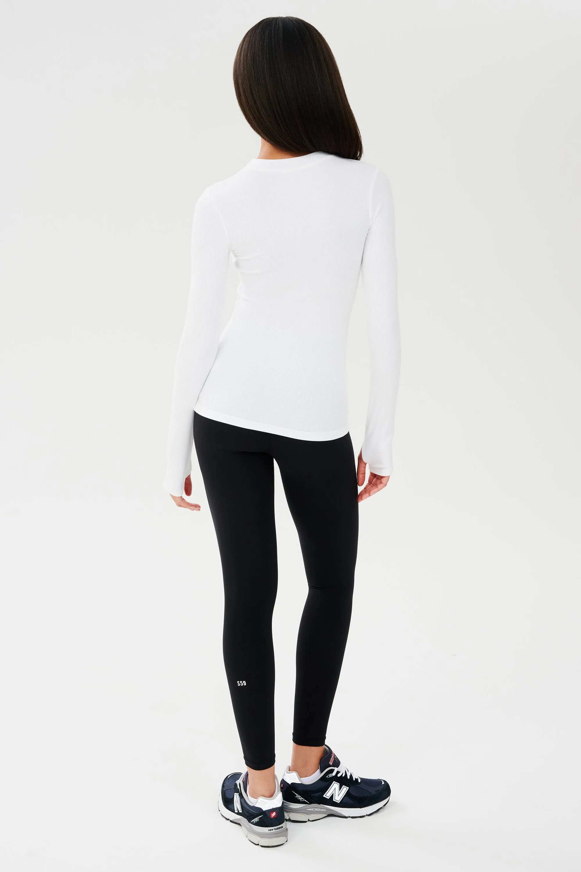 Louise Rib Long Sleeve - White