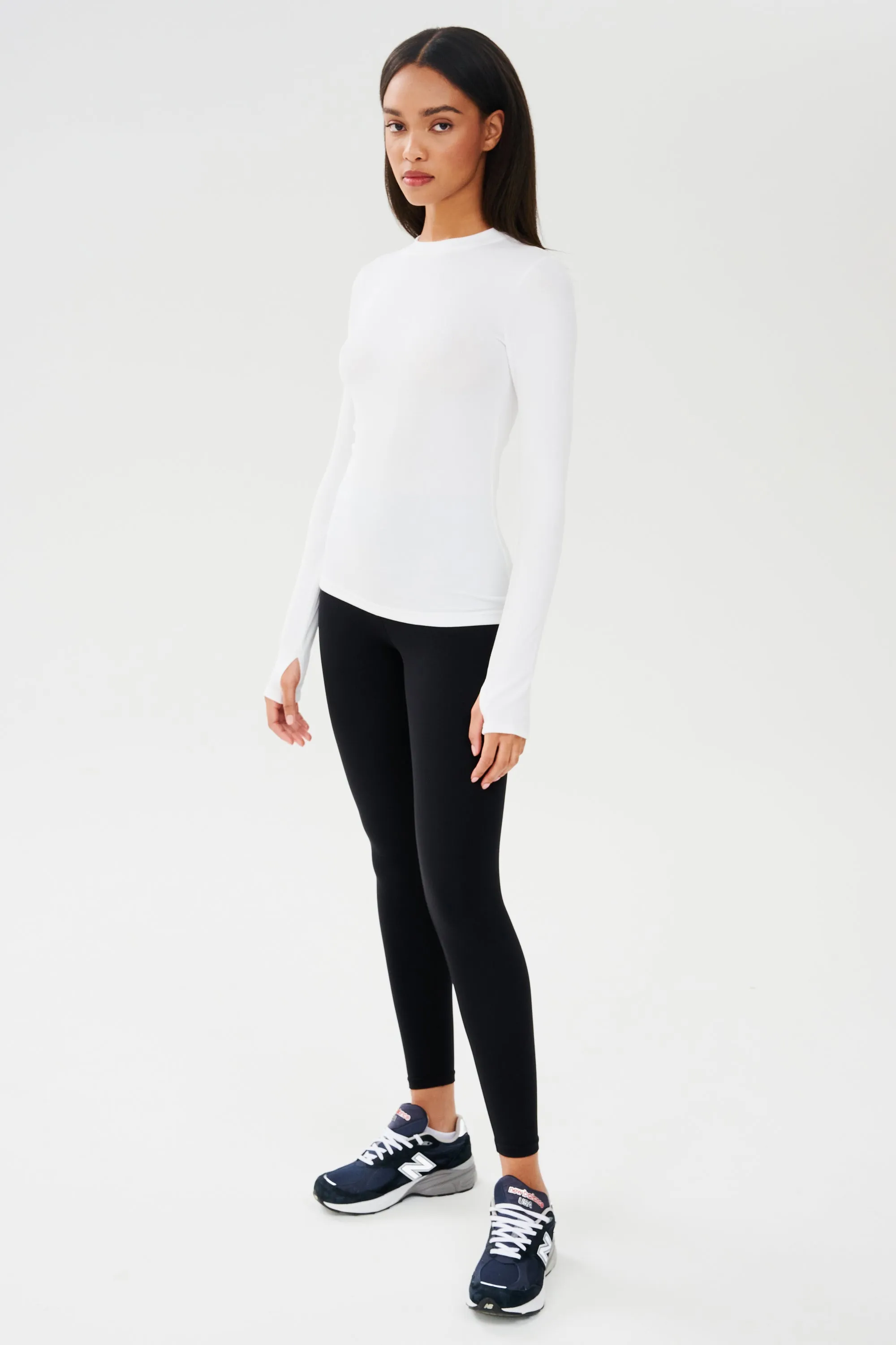 Louise Rib Long Sleeve - White