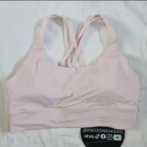 Lululemon Energy Longline Bra Medium Support FUSP Flush Pink Women's Size 6