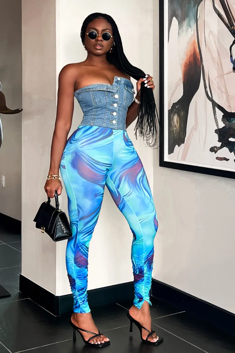 MADE YOU LOOK SLIP-ON SLIT | LEGGINGS