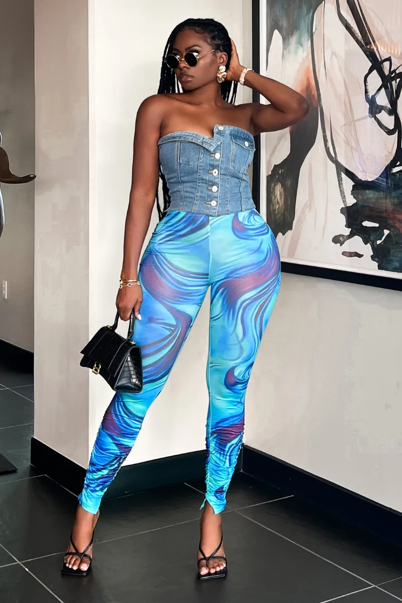 MADE YOU LOOK SLIP-ON SLIT | LEGGINGS