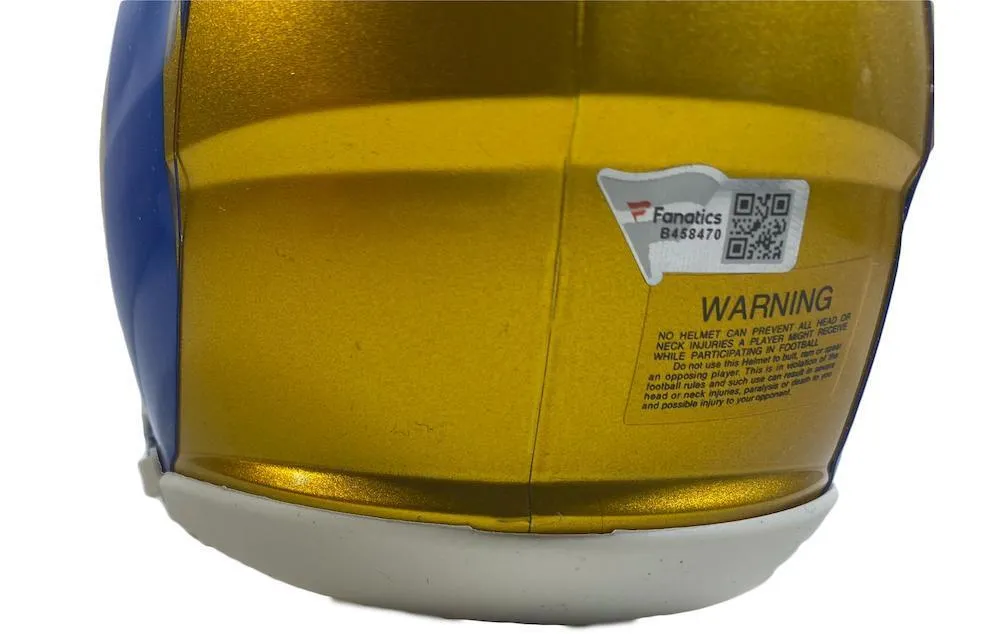 MATTHEW STAFFORD Autographed L.A. Rams Flash Mini Speed Helmet FANATICS