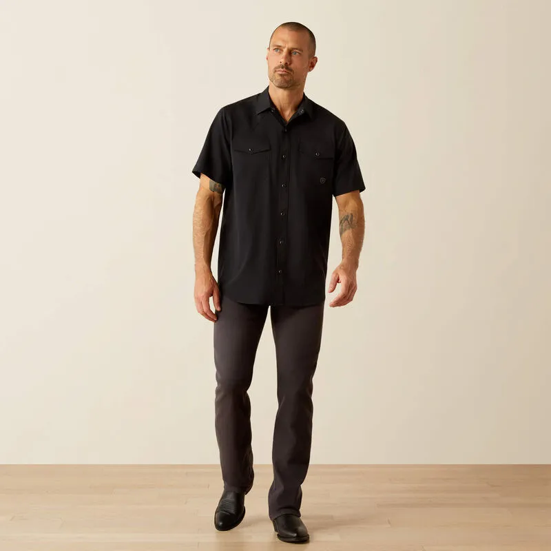 Men's Ariat VentTEK Western Fitted Shirt - Black