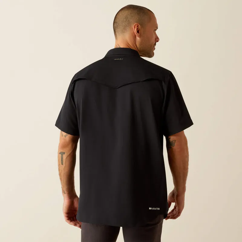 Men's Ariat VentTEK Western Fitted Shirt - Black
