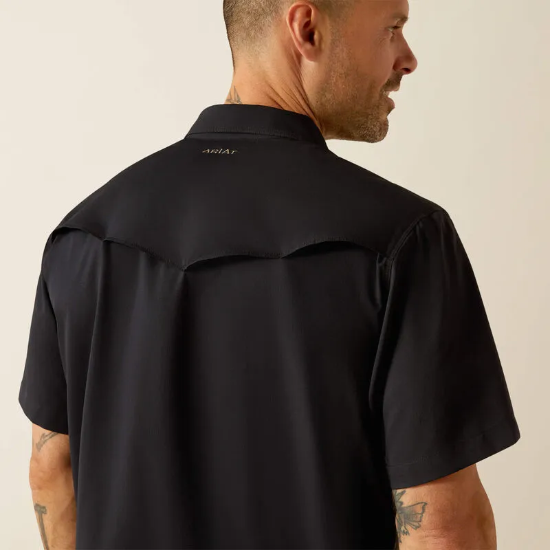 Men's Ariat VentTEK Western Fitted Shirt - Black