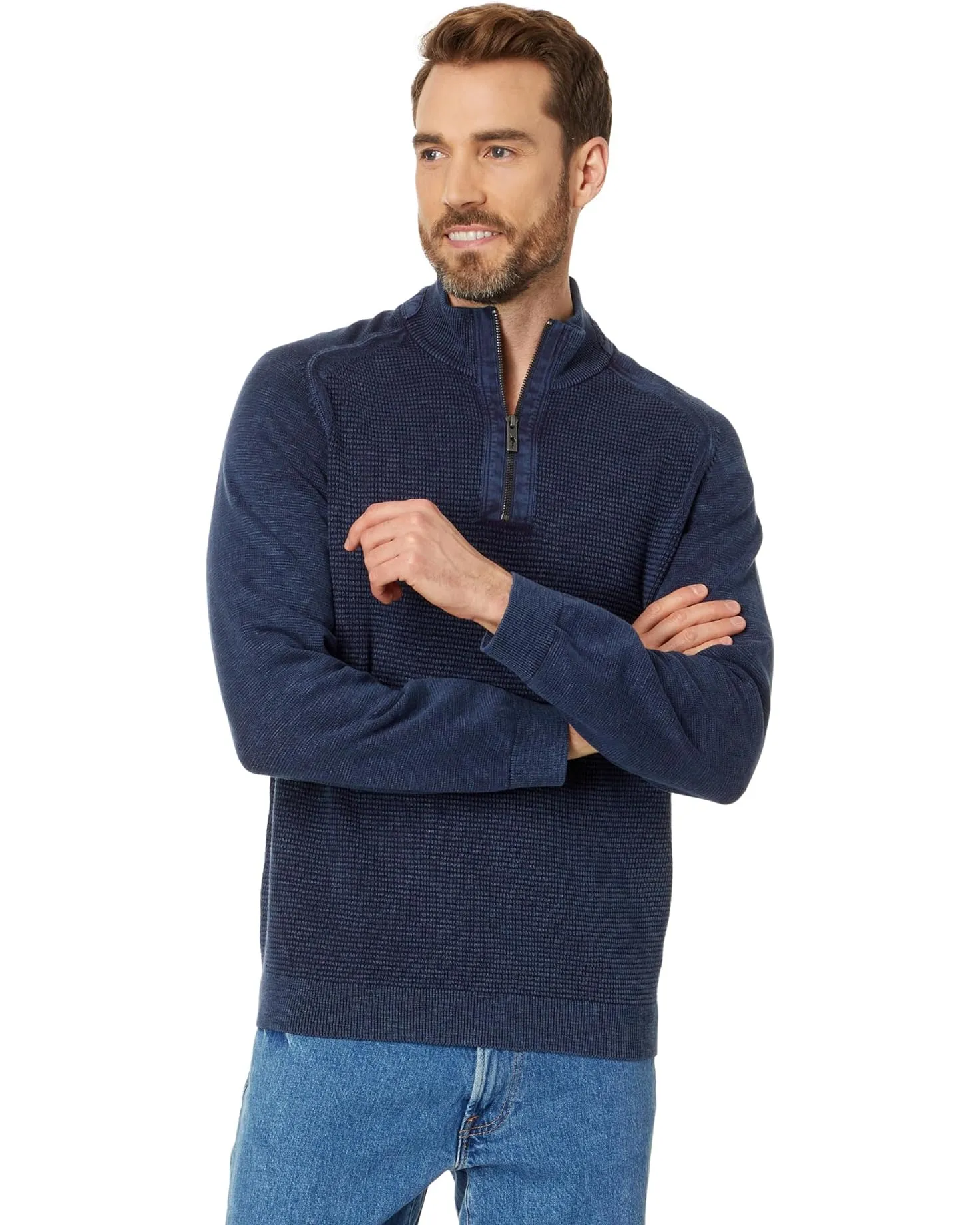 Men's Tommy Bahama | Tidemark Half-Zip Sweater | Coastline Blue