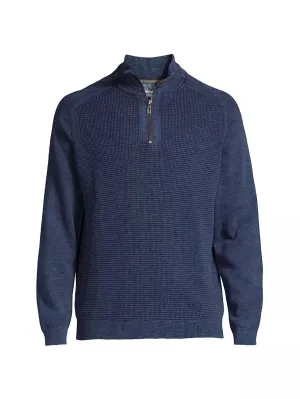 Men's Tommy Bahama | Tidemark Half-Zip Sweater | Coastline Blue